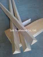 Moldura Triangular de Madera Maciza de Paulownia, Moldura Triangular de Madera sin Acabado para Decoración