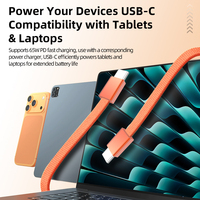 Cable de Carga Tipo C Trenzado de Alta Calidad de 65W, 1m, Cable USB C de Carga Rápida PD para iPhone 16/17, Transferencia de Datos de Alta Velocidad