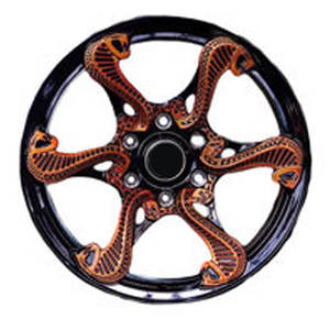 Jantes en alliage forgé noir et rouge de 18, 19x9, 20, 21, 22 pouces, style sport <span class=keywords><strong>Cobra</strong></span> Mamba rouge personnalisé, jantes à rayons pour <span class=keywords><strong>voiture</strong></span> - Product Image 1