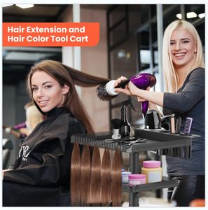 Plateau de service mobile moderne en métal pour salon de beauté, idéal pour les extensions capillaires et l'utilisation en entrepôt - Product Image 5