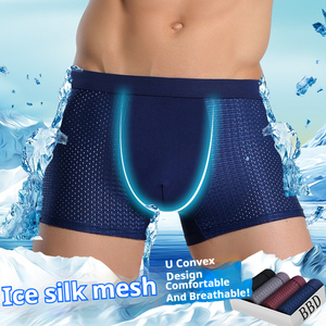 Sous-vêtements Masculins de Haute Qualité à Jambes Courtes, Caleçons Respirants Tricotés, Boxers pour <span class=keywords><strong>Homme</strong></span> – Approvisionnement ODM d'Usine en Gros - Product Image 4