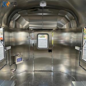 รถขายไอศกรีมเคลื่อนที่แบบใหม่ รถพ่วงขายอาหารริมทาง รถขายอาหารแบบ Foodtruck ผลิตตามสั่ง (OEM) พร้อมอุปกรณ์ครัวร้านอาหารครบครัน - Product Image 3