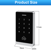 Lecteur de cartes RFID IC NFC étanche IP67 pour extérieur, clavier, 125KHz 13.56Mhz Wiegand, système de contrôle d'accès métallique pour porte, Secukey, garantie 3 ans