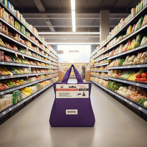 BAGGU Folding Shopping Bag 38x58x8cm Double Layer Reusable Grocery Bag - Product Image 2