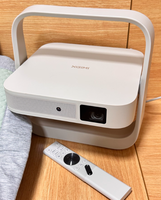 Projecteur intelligent avec cardan, 1080P HD, mise au point automatique et évitement d'obstacles, mini-projecteur pour films en extérieur et à domicile