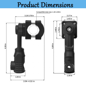 Velpaw Aluminum 0 Degree Transducer Mount for Pole & Trolling Motor Shaft, Fits LVS34/LVS32/LVS62 & ActiveTarget - Product Image 5