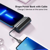 Batería Ligera de Polímero de Litio con Conector de Carga Integrado, Cable USB de Carga Rápida, Banco de Energía Portátil de 4500mAh, Soporte Móvil, Fuente de Alimentación