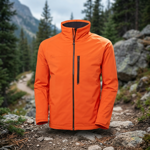 Veste coupe-vent pour homme Skyler, avec logo personnalisé, imperméable, matelassée, fermeture éclair, doublure en polaire, idéale pour l'automne - Product Image 3