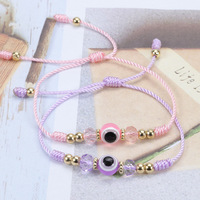 Bracelet tressé ajustable CYNYA, best-seller, avec œil maléfique en cristal et strass, pour garçons et filles, mode, haute qualité