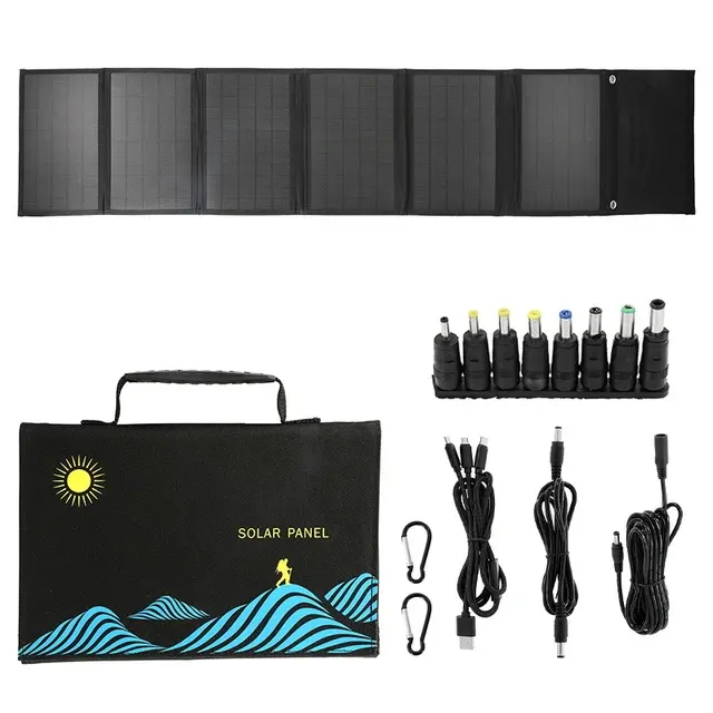 Складная солнечная панель 5 В, портативное зарядное устройство, водонепроницаемое зарядное устройство для телефона, ПК, USB-порт, наружная зарядка для мобильного телефона, 12 В