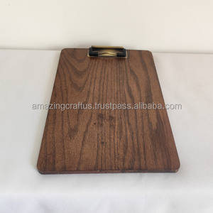 A4/A5 Size Solid Oak <b>Wood</b> and Metal Profile <b>Clipboards</b> Paper Size Office <b>Clipboard</b> for School Office Use <b>Wood</b> Grain Hardboard - Product Image 3