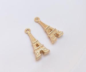 Francese 14k oro placcato rame torre <span class=keywords><strong>Eiffel</strong></span> ciondoli ciondoli collana fai da te bracciale orecchini - Product Image 4