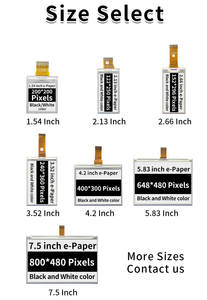 Hipoink E-Paper ของแท้ผู้ผลิตหน้าจอแสดงผล E-Ink พลังงานต่ำการมองเห็นได้ชัดสูงโมดูล OEM ODM E-Paper EPD 122x250 SPI - Product Image 2