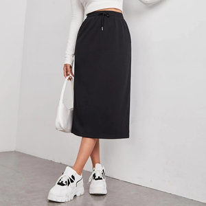 <span class=keywords><strong>Falda</strong></span> deportiva tipo sudadera, estilo europeo y americano, informal, de longitud media, entallada, <span class=keywords><strong>con</strong></span> abertura, para mujer. - Product Image 5