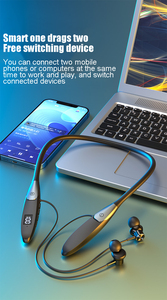 Nouveaux écouteurs Bluetooth tour <span class=keywords><strong>de</strong></span> cou avec grande capacité <span class=keywords><strong>de</strong></span> batterie, écran numérique et emplacement pour carte mémoire, pour le sport, les jeux, la <span class=keywords><strong>musique</strong></span> et les voyages - Product Image 4