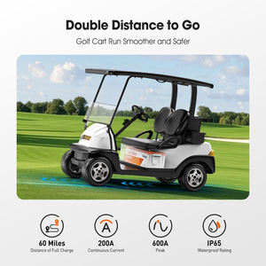 Stok AS Casing plastik 72V 105Ah LiFePO4 baterai Golf Cart baterai Lithium dengan tampilan Lcd pengisi daya - Product Image 4