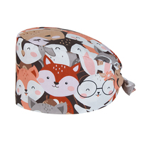 Casquette chirurgicale unisexe en coton pur tissé, motif imprimé blanc, accessoires pour infirmières, fourniture ODM Chine, salle d'opération, cuisine, dentisterie