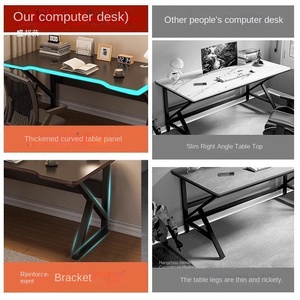 Bureau de compétition informatique de bureau en panneau artificiel renforcé et épaissi avec trous de ventilation, pour salle de <span class=keywords><strong>location</strong></span> - Product Image 6