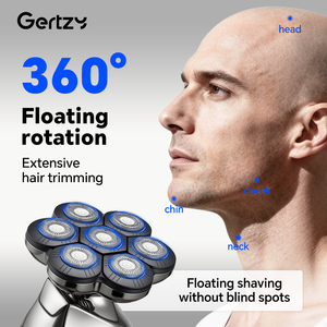 Seven-Blade Multi-Functional 5-in-1 Rotary <b>Shaver</b> for Men IPX5 Waterproof Li-Ion Battery USB Charging <b>Face</b> Hair Cutting Machine - Product Image 5