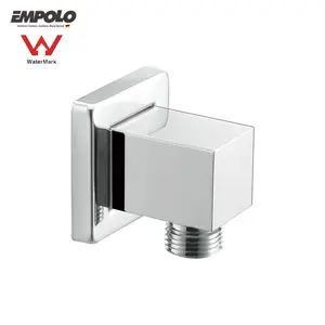 Shower Accessory in Wall Water Outlet Elbow and Holder Joint Chrome Surface Finishing Brass Shower Outlet Connector