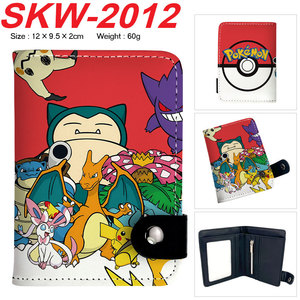 Printed Pu Short <b>Wallet</b> with Snap Closure Unisex <b>Card</b> <b>Holder</b> Characters Cartoon Design 12x9.5x2cm - Product Image 5