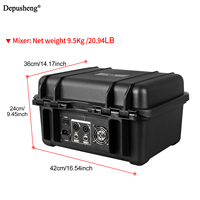 Amplificateur de puissance YAIKA GT10 professionnel avec 256 effets numériques intégrés, enceinte de transport aviation, 8 canaux, 550W*2, noir