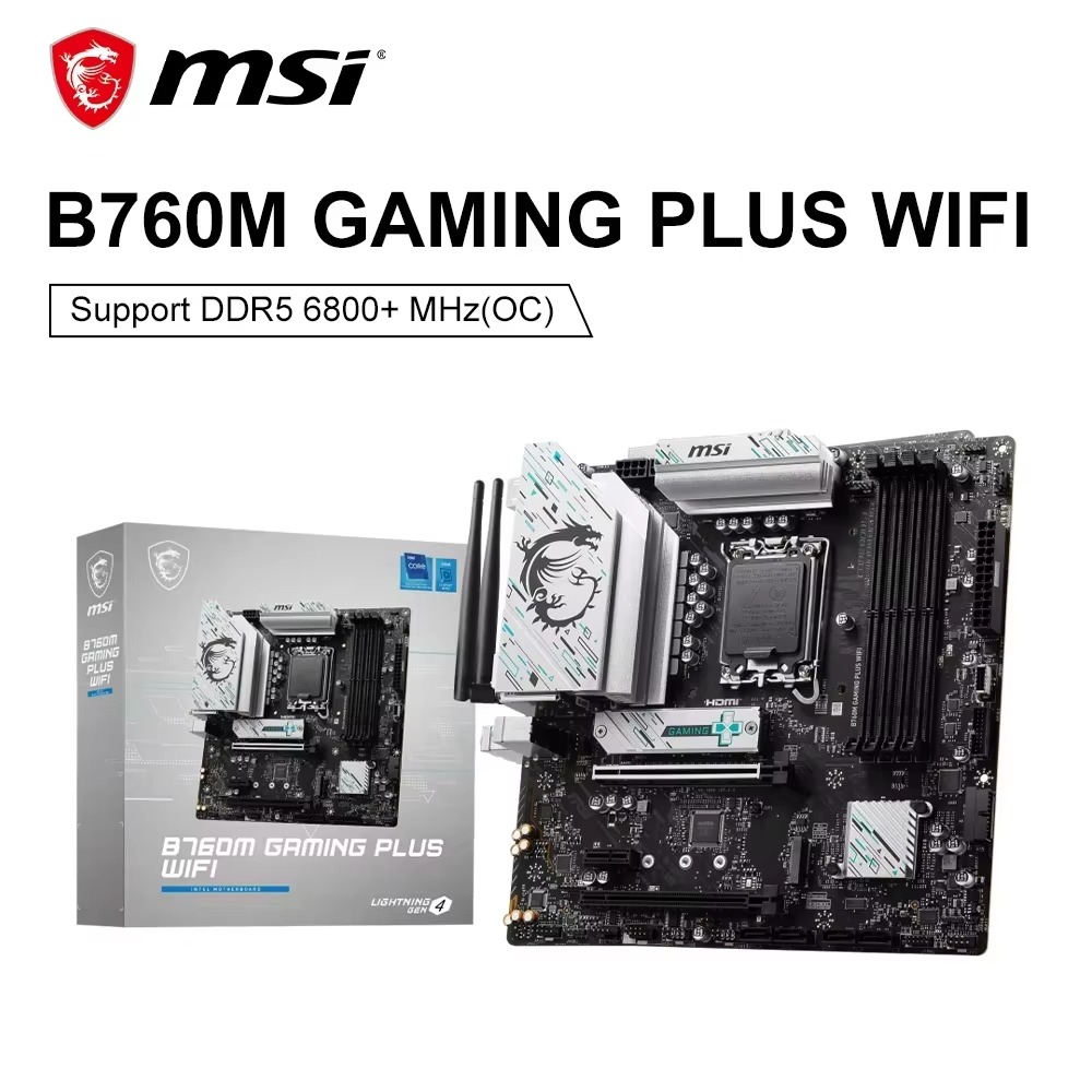 MSI B760M GAMING PLUS WIFI DDR5 Support CPU14600KF/13600KF/12600KF