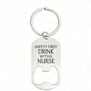 Llavero Abridor de Botellas de Acero de Titanio Personalizado al por Mayor, Impermeable, con Logotipo Impreso en Letterpress, Regalo Promocional Económico para Cerveza - Product Image 3