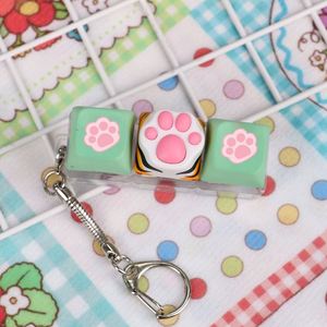 Llavero de teclado personalizado con diseño de pata de gato, juguete antiestrés, clicker de tecla, regalos lindos para aliviar el estrés - Product Image 5