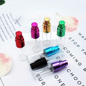 ขวดสเปรย์แก้วพกพาสีสันสดใส 5 มล. หัวฉีดอะลูมิเนียมเคลือบไฟฟ้า ขวดน้ำหอมเปล่าสำหรับการเดินทางและจัดเก็บน้ำหอม - Product Image 3