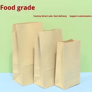 Bolsa de Papel Kraft Desechable con Fondo Cuadrado y Asas de la Marca <span class=keywords><strong>Cheng</strong></span> <span class=keywords><strong>Huang</strong></span>, Resistente al Aceite, 9x5.5x18 Pulgadas, Personalizable para Llevar Comida, Regalos y Empaque de Alimentos - Product Image 2