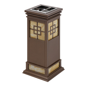 Cenicero antiguo, cubo <span class=keywords><strong>de</strong></span> <span class=keywords><strong>basura</strong></span> con patrón cuadrado, caja Vertical <span class=keywords><strong>de</strong></span> cáscara <span class=keywords><strong>de</strong></span> fruta <span class=keywords><strong>de</strong></span> estilo chino para pasillo <span class=keywords><strong>de</strong></span> entrada <span class=keywords><strong>de</strong></span> ascensor <span class=keywords><strong>de</strong></span> vestíbulo <span class=keywords><strong>de</strong></span> Hotel - Product Image 5