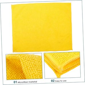 ผ้าไมโครไฟเบอร์ขนปุยสีเหลือง 36 ผืน แพ็คสำหรับเช็ดรถยนต์ ซึมซับดีเยี่ยม รับสกรีนโลโก้ - Product Image 4