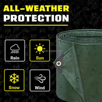 Bâche en PE sur mesure, imperméable, robuste, résistante aux UV, avec œillets renforcés pour la protection des marchandises, des voitures, de l'agriculture et des activités extérieures