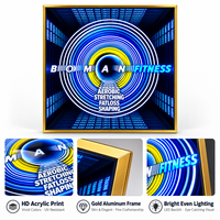 GOZONE propose des enseignes murales personnalisées en miroir LED Infinity 3D pour les salles de sport, les clubs sportifs et les espaces commerciaux.