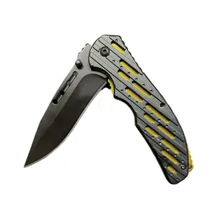 Hot sale stainless steel 420 blade mm thickness aluminum alloy handle folding pocket knife in outdoor hunting