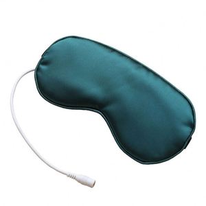 Masque oculaire chauffant et rafraîchissant avec coussinet en satin et coton aux graines de lin, compresse chaude micro-ondable pour le sommeil - Product Image 1