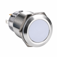 Petit mini interrupteur à bouton-poussoir en métal 12 /16 / 19 / 22mm interrupteurs à bouton-poussoir LED momentanés interrupteur de voitures d'occasion étanche