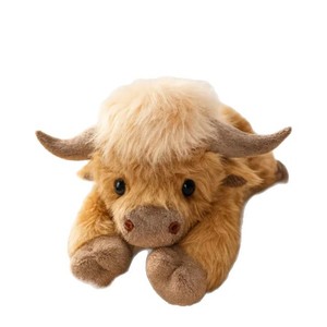 Boneka Sapi Plush Berkualitas Tinggi Warna Kuning Seri Posisi Berbaring untuk Bantal Lempar Isi Bantal Pemanas yang Dapat Dipanaskan dengan Microwave - Product Image 5