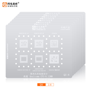 BGA Reballing Stencil สำหรับ Qualcomm SDM SM MTK MT Series <span class=keywords><strong>CPU</strong></span> RAM SM8750/SM8635 SM8250/SM8350 SM4250 SM8750 SM8550 <span class=keywords><strong>MT6989</strong></span> MT6989W - Product Image 3