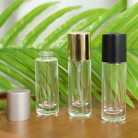 Flacons de parfum en verre pressurisé ronds, nouveau design élégant, 10ml, 15ml, 20ml, avec pompe facile sans sertissage, vente en gros