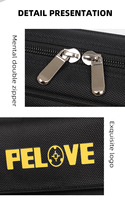 Étui souple pour queue de billard Pelove 4x5, logo personnalisé, tissu antichoc, sac pour queue de billard de grande capacité avec pack d'accessoires