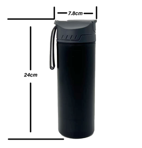 Bouteille filtrante à eau portable pour l'extérieur, double paroi, type à pression, membrane UF, purificateur sans BPA, logo personnalisé OEM pour le trekking et les voyages - Product Image 2