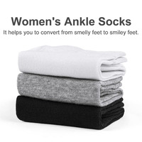 Chaussettes de cheville en coton antidérapantes pour femmes