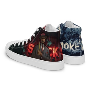 Vente en gros usine, MOQ 1 pièce, baskets décontractées personnalisées pour hommes, chaussures de skate en toile respirante pour hommes - Product Image 4