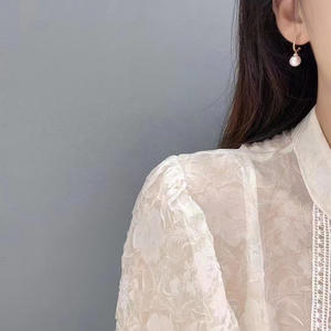 S925 <b>Silver</b> DIY <b>Pearl</b> Accessories Gorgeous 8-12mm Round Beads on Empty Stand 21617 Jewelry <b>Earrings</b> - Product Image 4