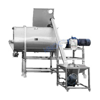 Mélangeur horizontal à ruban pour aliments secs en poudre, petite production, 100l, 200l, 500l, automatique, à vendre