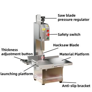 Máquina Automática para Cortar Carne y Huesos, Procesamiento de Carne Congelada, Fresca y Snacks para Mascotas, para Carnicerías, Supermercados y Charcuterías - Product Image 2