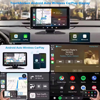 Lecteur DVD de voiture avec écran tactile IPS 7 pouces, CarPlay Android, GPS, CarPlay sans fil, radio FM 4G, caméra de recul