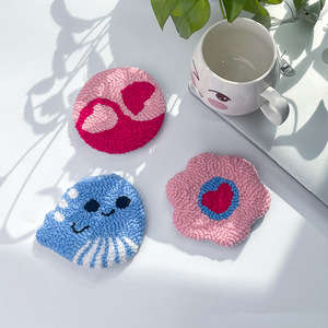 Kit de bricolage <span class=keywords><strong>pour</strong></span> dessous-de-verre en tufting à motif de dessin animé adorable - Sous-plat fait main résistant à la chaleur <span class=keywords><strong>pour</strong></span> la relaxation et la décoration intérieure - Product Image 2